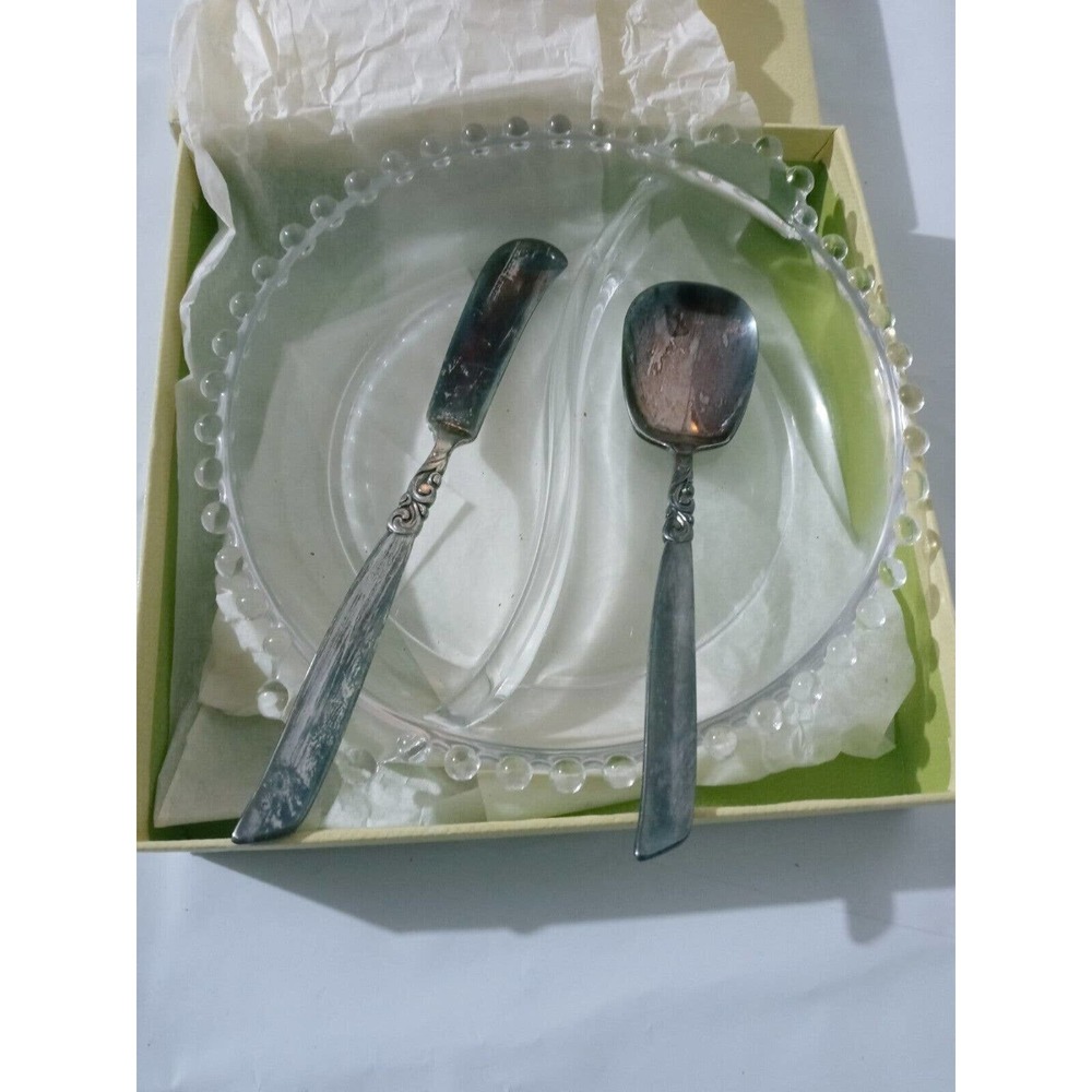SOUTH SEAS in Community Vintage Demitasse Spoons with/Glass Plate